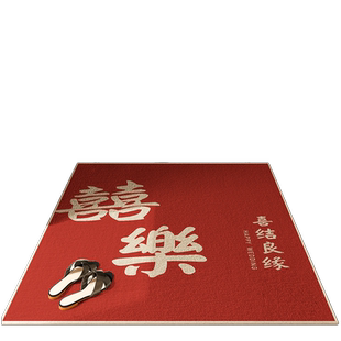 入户门地垫2023新款高级感门垫门口外面入室门外入户蹭土红色地毯