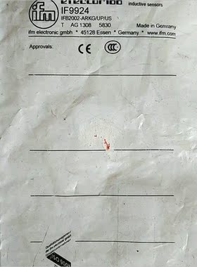 议价 IFM 易福门 IF9924