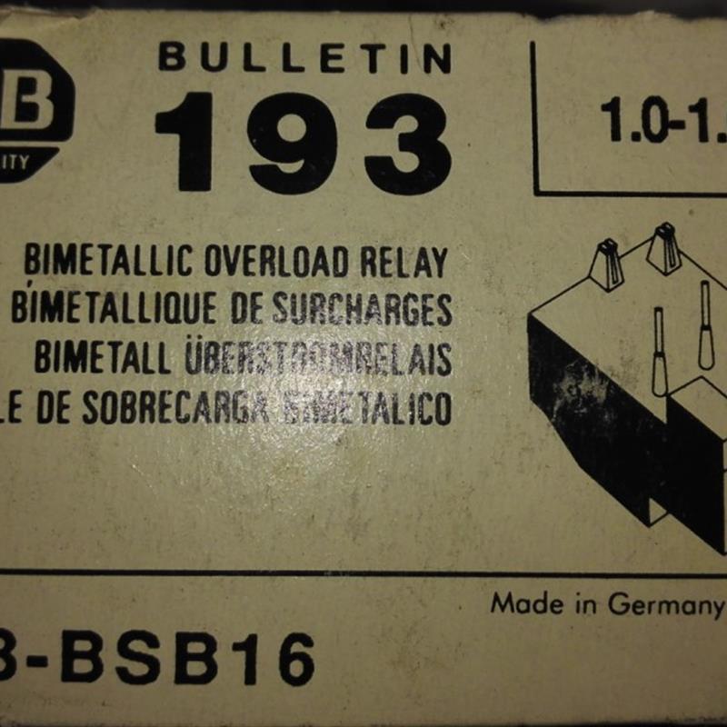 议价热继电器 193-BSB 16 193-BSB16 1.0-1.6A  193-BSB 16 193-B