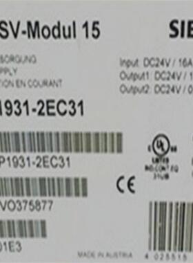议价6EP19312EC31SITOP电源模块24V15A间断电源6EP1931-2EC31