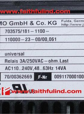 议价Jumo 00362669 久茂温控器 703575/181-1100 DICON 400