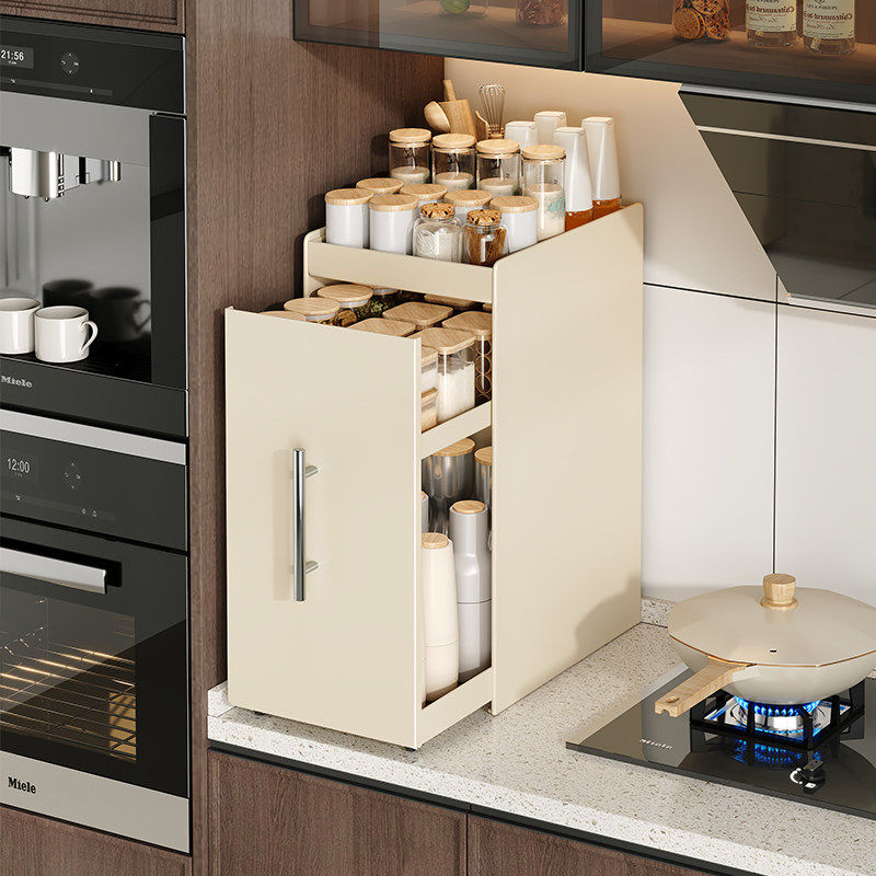 厨房抽拉调料置物架调味品油盐酱醋多层收纳柜窄缝调料瓶夹缝柜子,厨房/烹饪用具,厨房置物架/置物柜/角架,淘宝优惠券,粉丝福利购,淘宝优惠卷