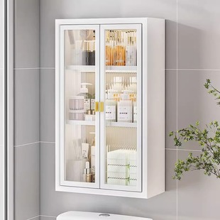 卫生间马桶置物架上方收纳柜免打孔浴室厕所防水壁柜多功能置物柜