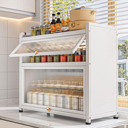 调料品收纳柜家用台面防尘调料架