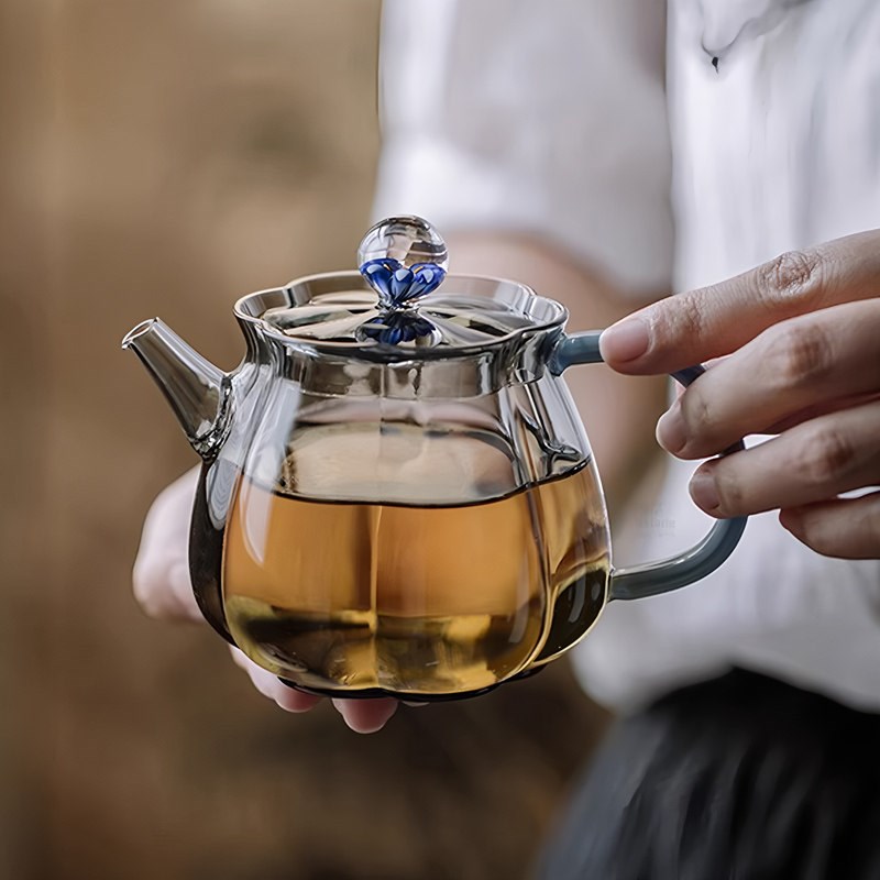 耐热玻璃泡茶壶家用高档梅花小壶过滤花茶壶功夫茶具红茶泡茶器