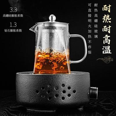 加厚泡茶壶玻璃茶具套装耐高温烧水壶可煮泡水杯茶水分离水壶家用