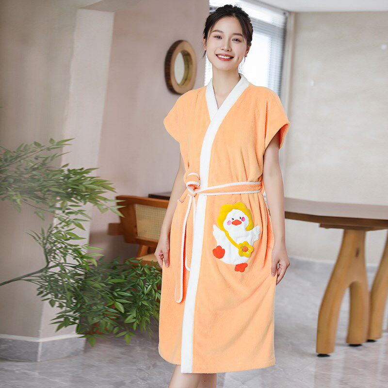 浴袍男女情侣四季通用可穿浴巾裹巾大人吸水2024新款高级家用男款