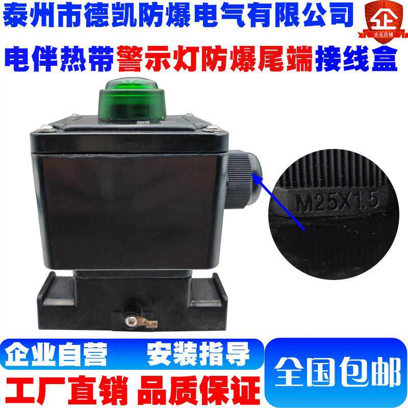 电伴热带指示灯防爆尾端接线盒G3/4 DN20/M25*1.5