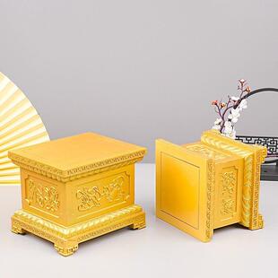 鎏金八宝金刚观音财神造像供奉观音菩萨增高托架底座收藏展示底座