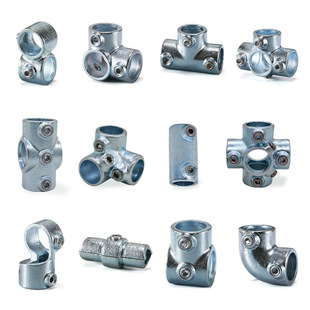钢管框架连接件 25mm镀锌圆管 弯头三通6分 护栏底座紧固件