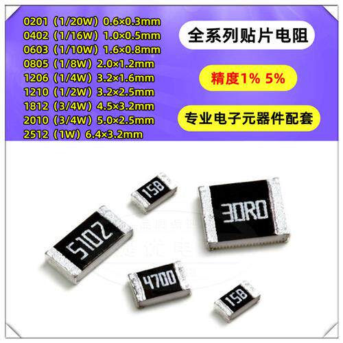 0603 0805 1206 2512贴片电阻 27R 30/33/36/39/43/47/51/56/62欧