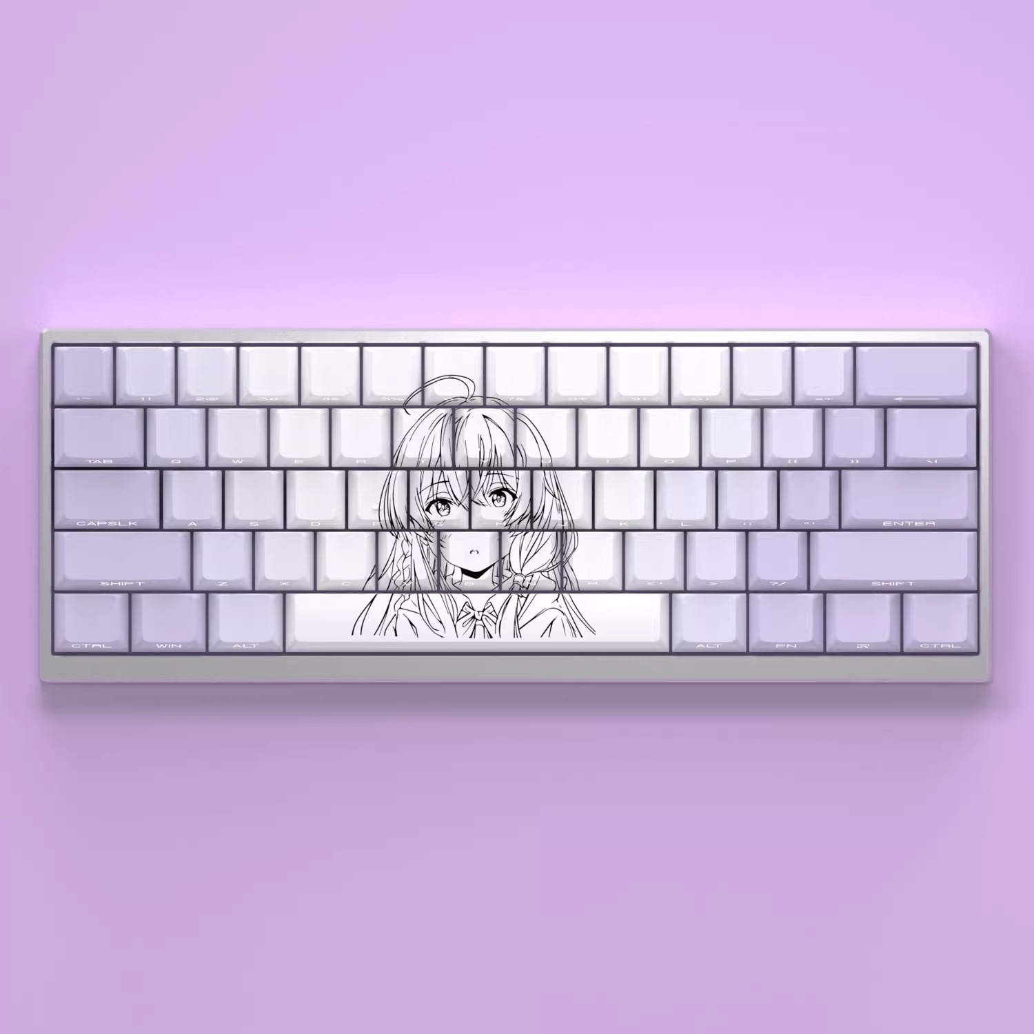 伊蕾娜动漫风侧刻字符透光键盘帽