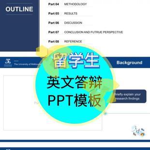 2023海外留学生英语答辩ppt学术英文汇报素材模板理工科适用