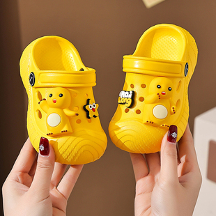 婴儿小童拖鞋 奶龙拖鞋 包头凉鞋 男女孩可爱2025新款 宝宝 儿童洞洞鞋