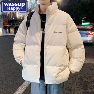 wassup happy秋冬季棉服男款2024新款保暖休闲棉袄外套情侣面包服