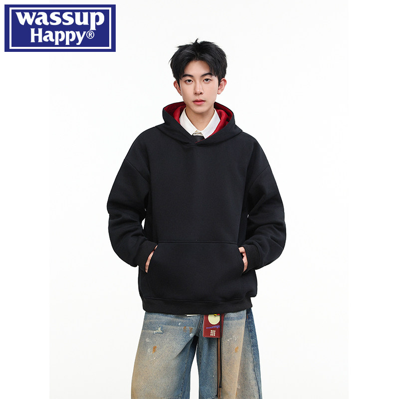 WASSUPHAPPY重磅连帽卫衣外套男