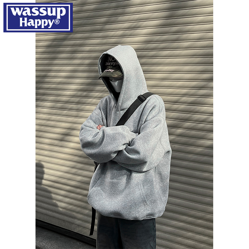 WASSUPHAPPY春秋季连帽卫衣男