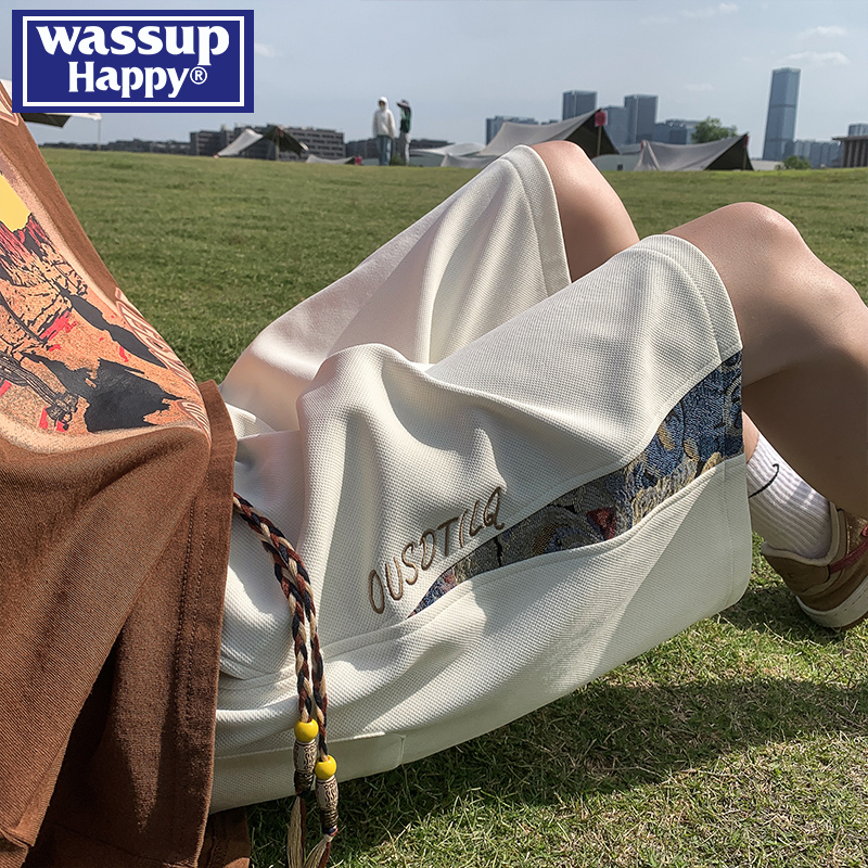 wassuphappy短裤潮流百搭