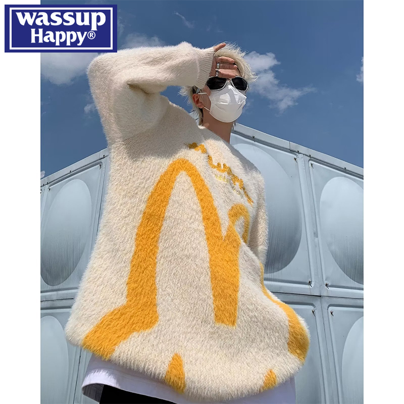 WASSUPHAPPY兔子耳朵马海毛毛衣