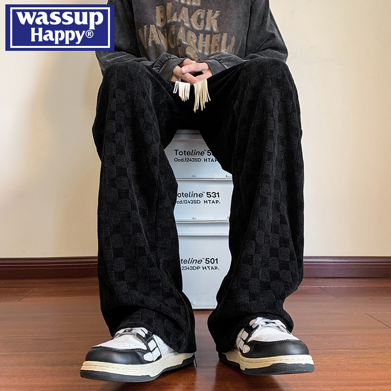 WASSUPHAPPY秋冬季休闲裤子男