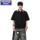 happy假两件翻领短袖 cleanfit风重磅半袖 男士 2026新款 夏季 wassup