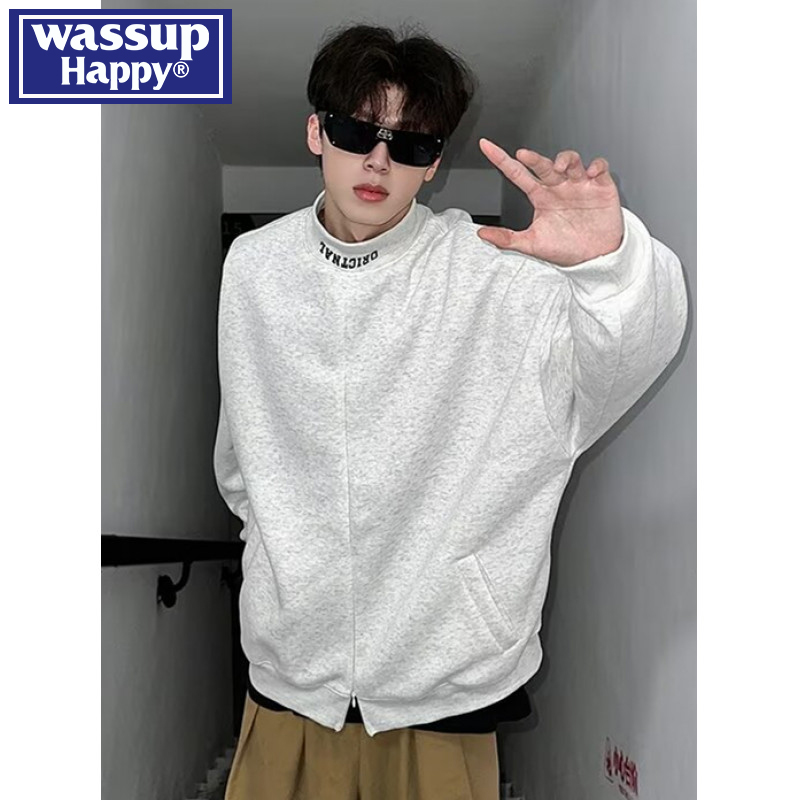 WASSUPHAPPY冬季半高领卫衣男款