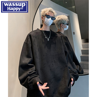 WASSUPHAPPY春秋季圆领卫衣男