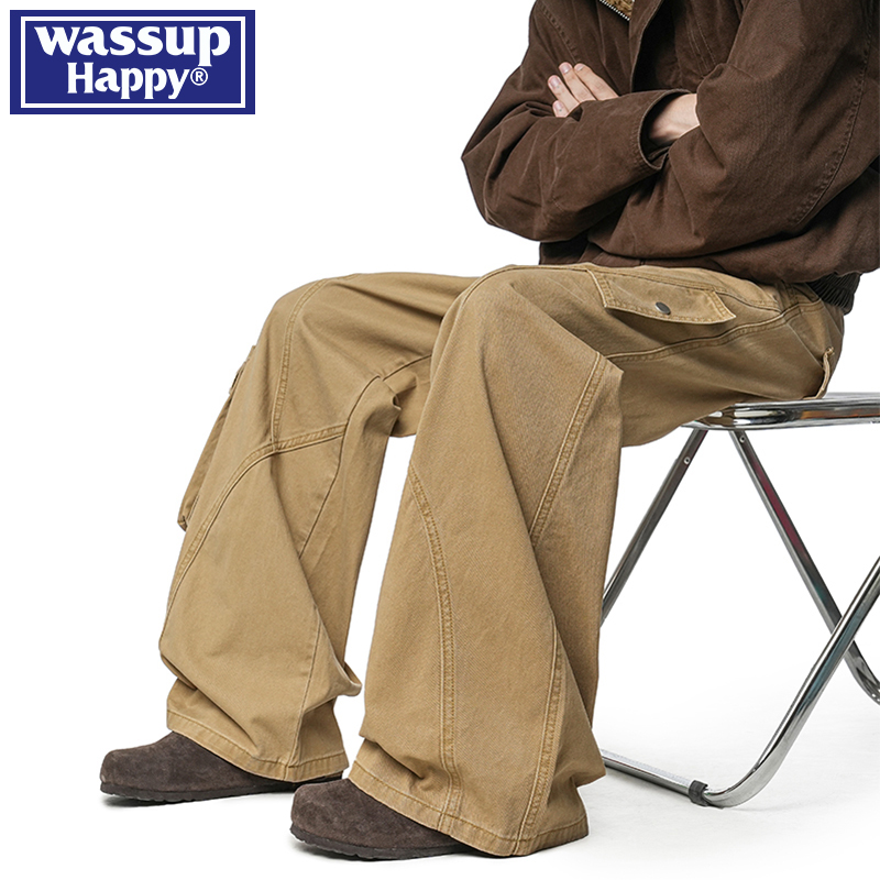 WASSUPHAPPY多口袋工装休闲裤子