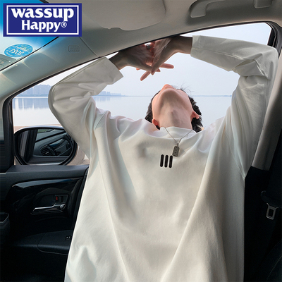 WASSUPHAPPY春秋圆领打底t恤衫