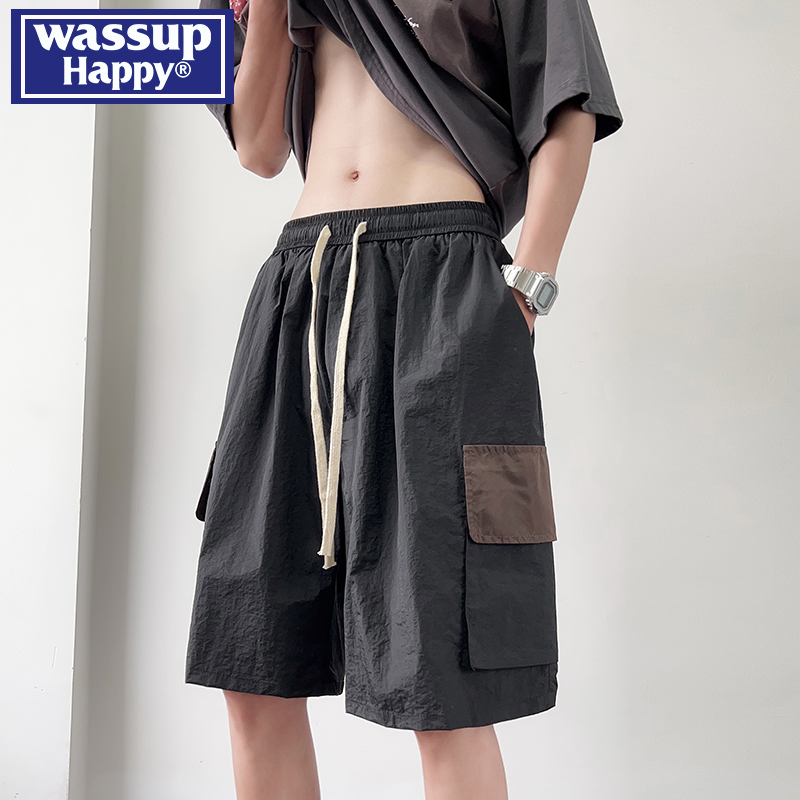 WASSUPHAPPY夏季薄款工装短裤男