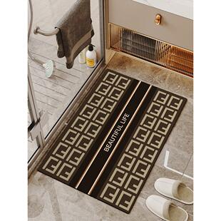 软硅藻泥地垫卫生间脚垫家用浴室防滑地毯厕所门口吸水速干软垫子