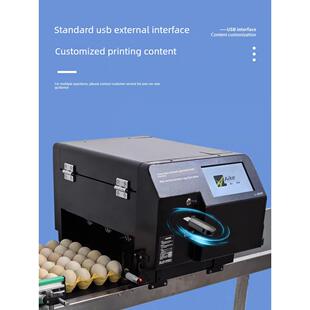 新款高速六喷头蛋品喷码机文字日期图片logo批号等均可高清喷印。