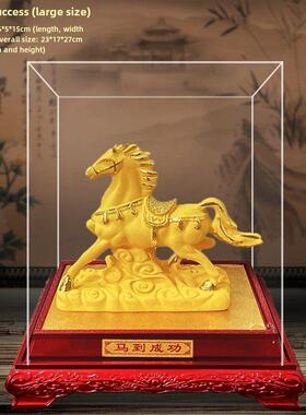 丝绒沙金马成功饰品好运金马家居饰品店开业公司办公工艺品饰品