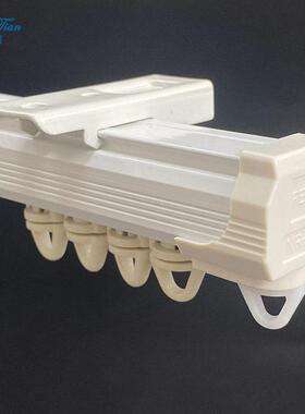 曼田NR22承重顺滑铝合金窗帘轨道滑轨窗帘杆单双导轨卧室顶装侧装