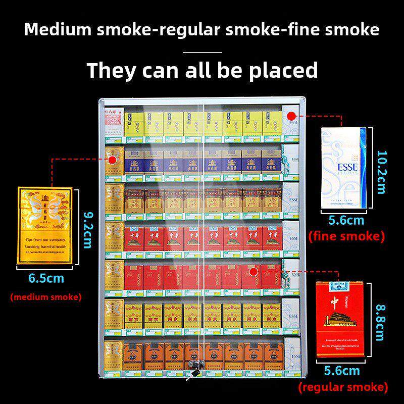 便利店推拉门挂墙烟柜铝合金香烟展示柜悬挂式带门烟架售烟柜包邮