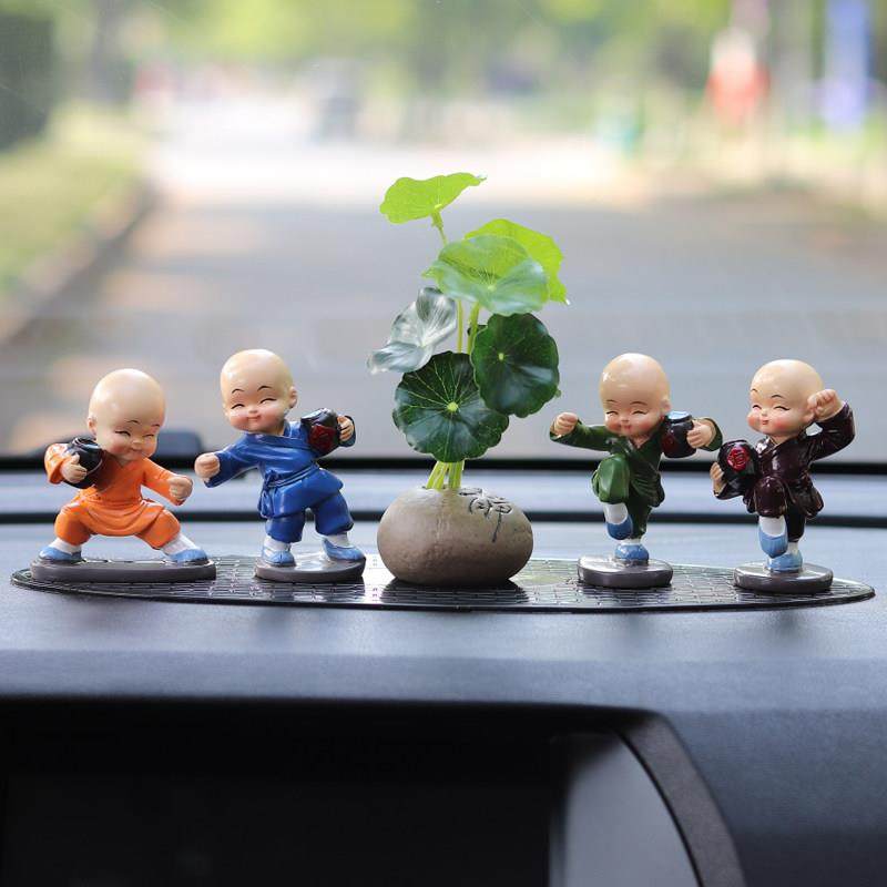 车载创意汽车摆件摇头四不小和尚公仔车内中控台上装饰品2025新款,汽车用品/电子/清洗/改装,摆件,淘宝优惠券,粉丝福利购,淘宝优惠卷