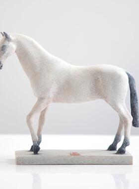 雕塑家曹云手工马《铜爵》中式玄关书房桌面动物摆件中式马礼盒装