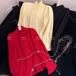 一念店26年早春立领气质纯色小衫 020 888