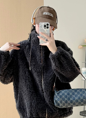 一念冬季韩系百搭拉链立领羊毛外套（含100澳毛）20999