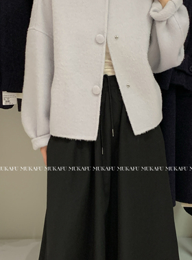 一念店冬上新苏丽包扣时尚设计羊毛外套（含85羊毛）88286