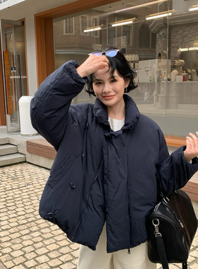 一念冬上新就系休闲立领宽松百搭保暖羽绒服外套J25683