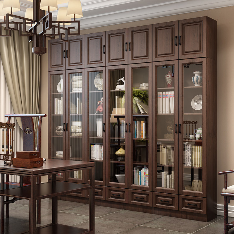 精选书房书柜简约现代文件储物柜组合书柜书架玻璃门书橱展示架可,住宅家具,组合书柜,淘宝优惠券,粉丝福利购,淘宝优惠卷