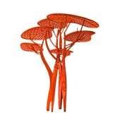 大型不锈钢树形雕塑廊架金属异形树叶公园摆件户外发光售楼部装 饰