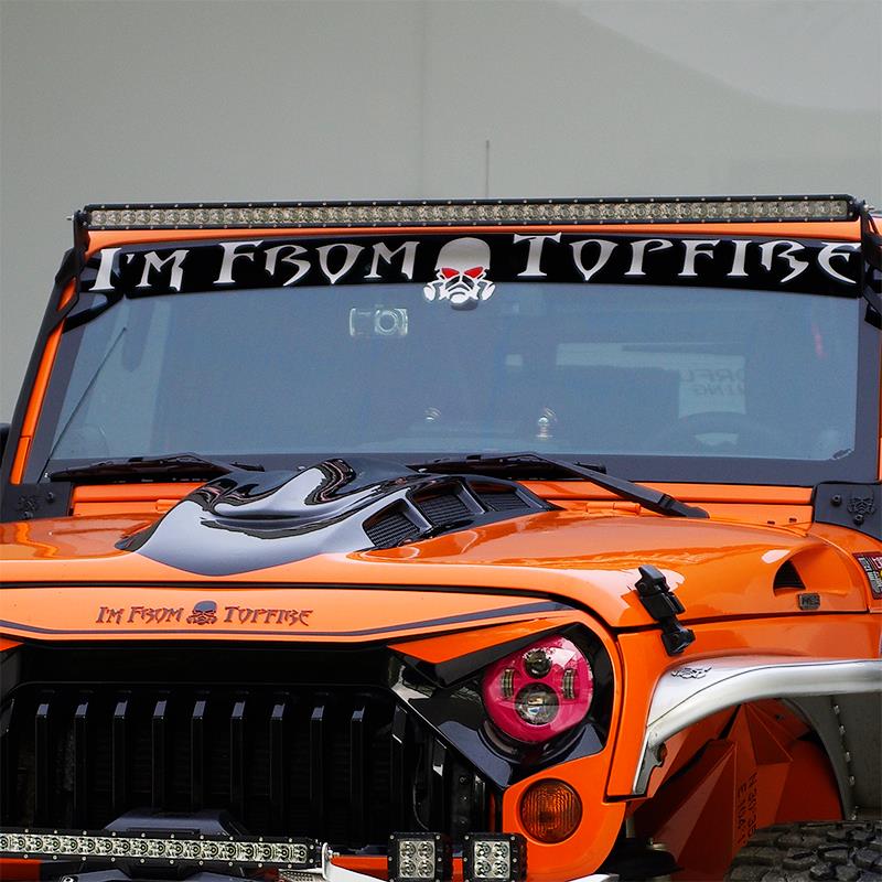 牧马人车贴前挡风玻璃贴纸牧马人坦克300猛禽越野车改装拉花顶火