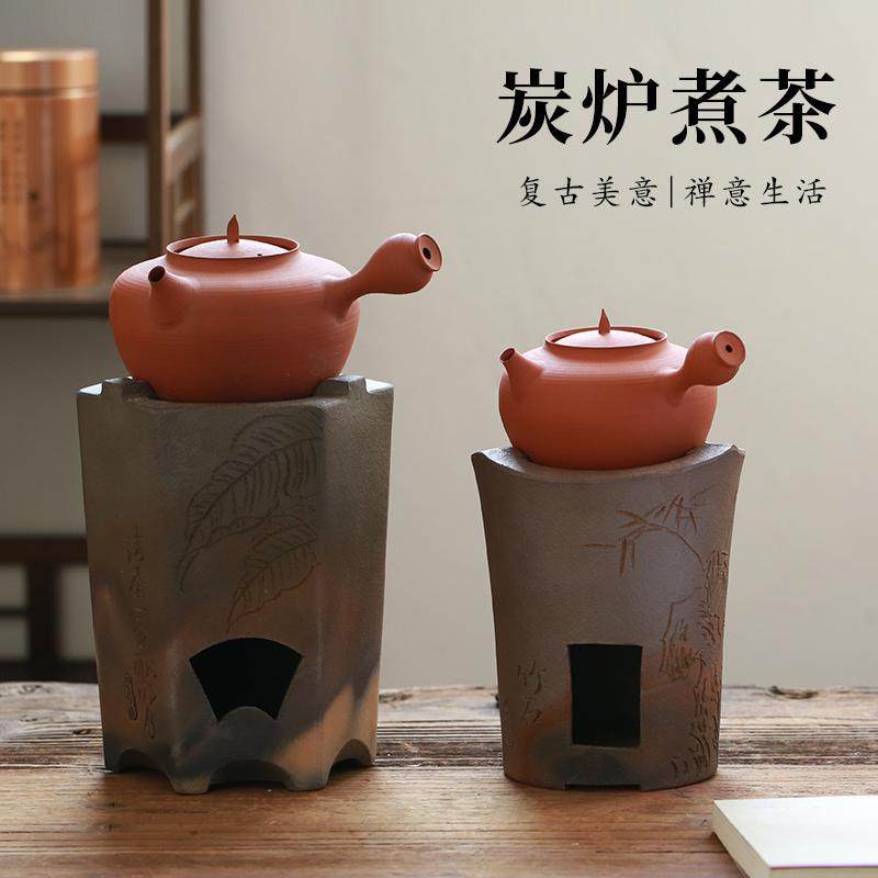 潮州纯手工薄胎跳盖砂铫壶红泥煮水壶煮茶工夫茶电陶炉煮茶器炭炉