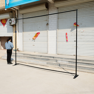 拉网展架伸缩海报支架快幕秀架子活动宣传摄影背景墙喷绘签名墙