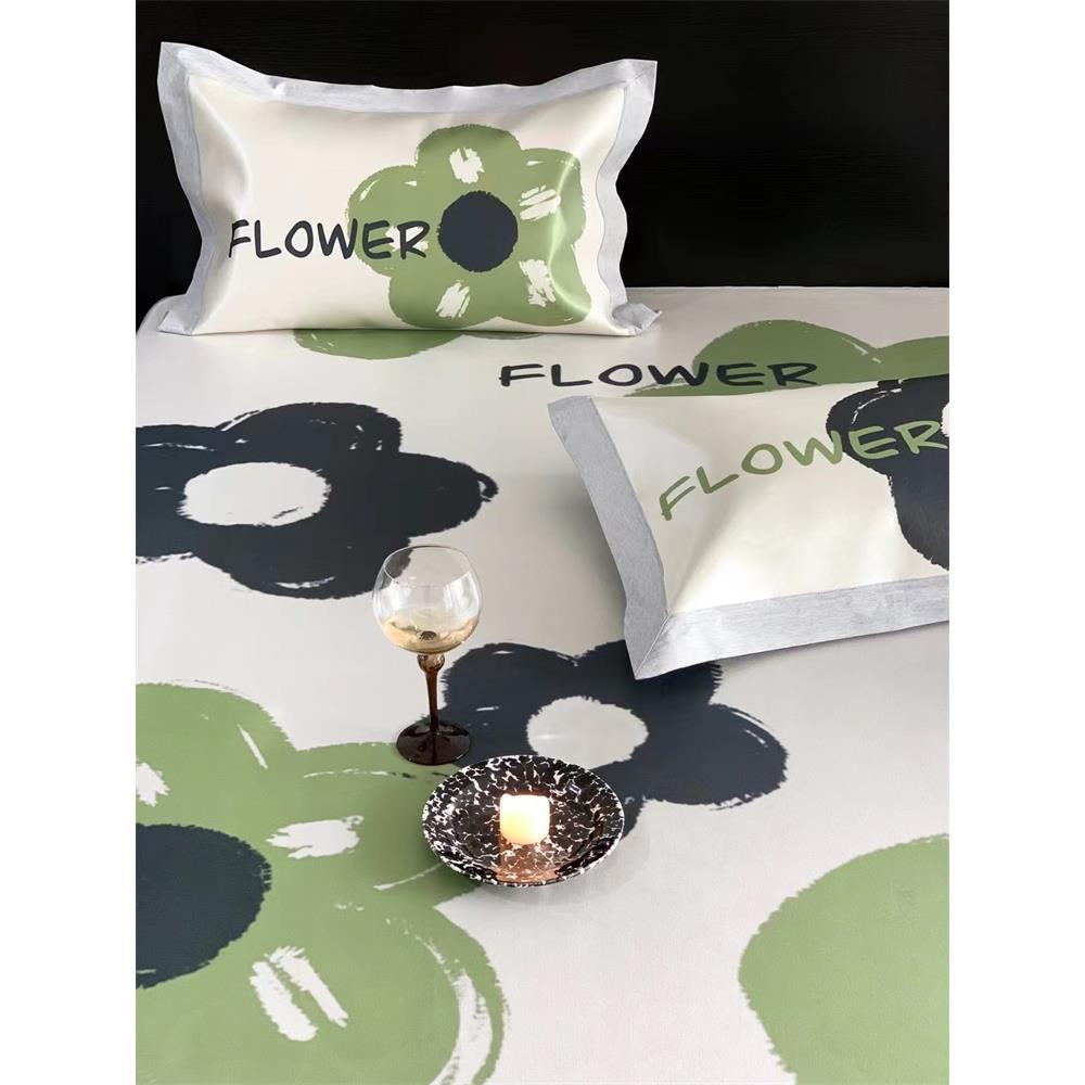 高级感轻奢风可水洗冰丝软凉席三件套双人床笠款夏天凉感床席1.8m