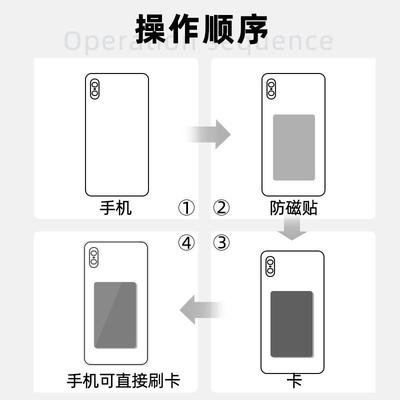 防磁贴铁氧体片防消磁干扰八达通公交卡抗手机金属隔磁双卡隔离片