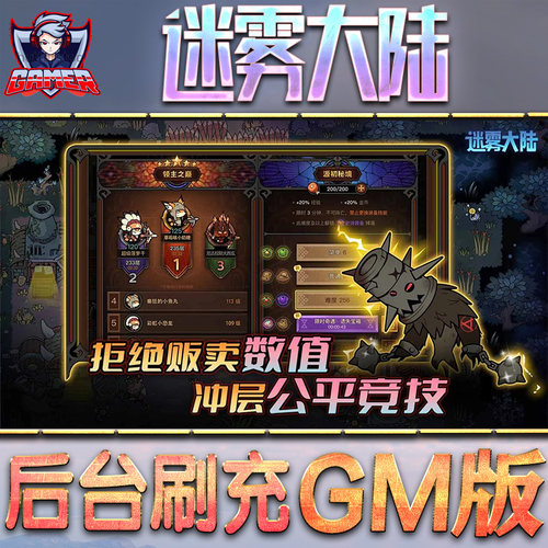 迷雾大陆游戏GM后台无限内购元宝