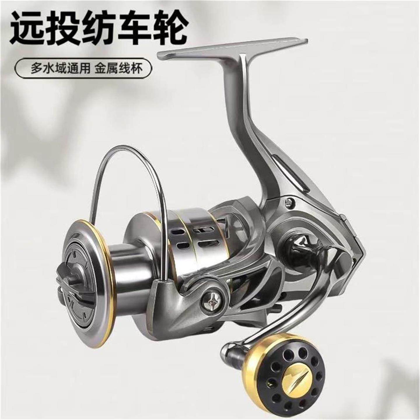 路亚仿车轮远投鱼线轮加大斜口